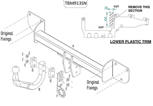 Towtrust swan neck - swan, automotive