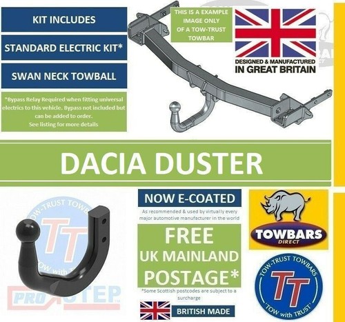 Swan neck towbar - for, dacia